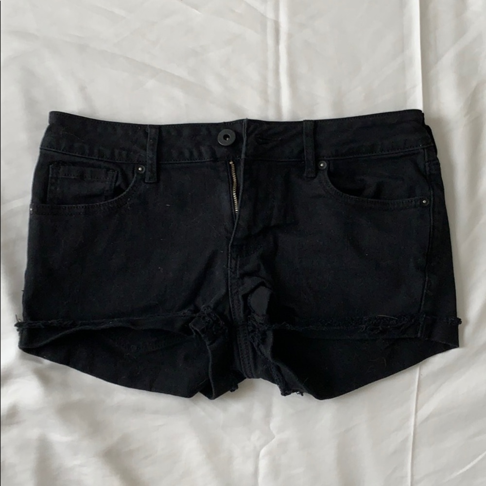 Black Denim Shorts